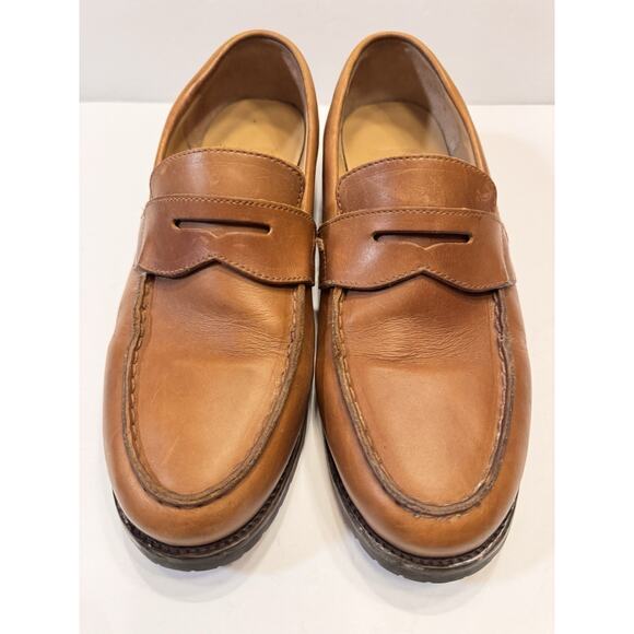 12 Rhodes Footwear Ashby Penny Loafer Adirondack Brown Leather Lug Vibram Sole main image 6